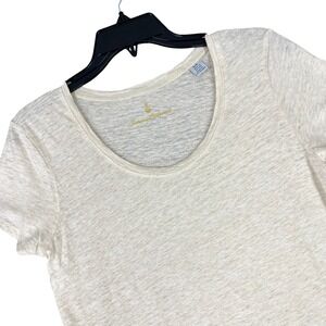 Tommy Bahama Linen Short Sleeve T-Shirt Women S Scoop Neck Breathable Resortwear